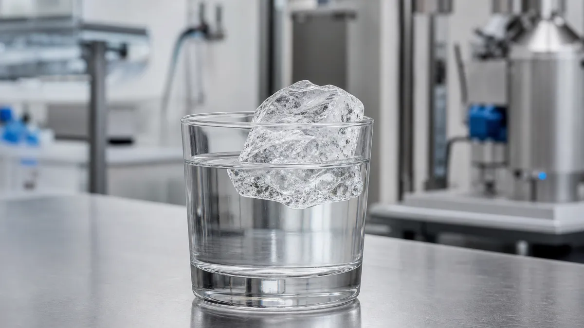Pourquoi la glace flottante reste-t-elle à la surface ?